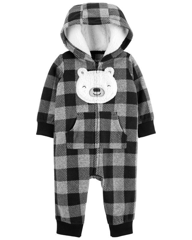 Obrázok  Carter’s Overal zips prechodný PlaidBear chlapec 6m 