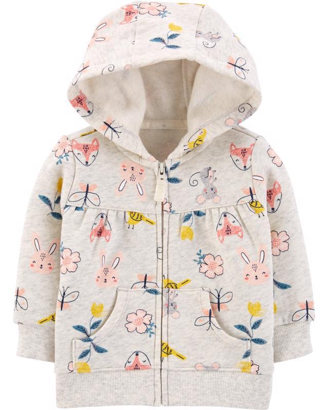 Obrázok CARTER'S Mikina s kapucňou na zips Floral Hoodie dievča 12m