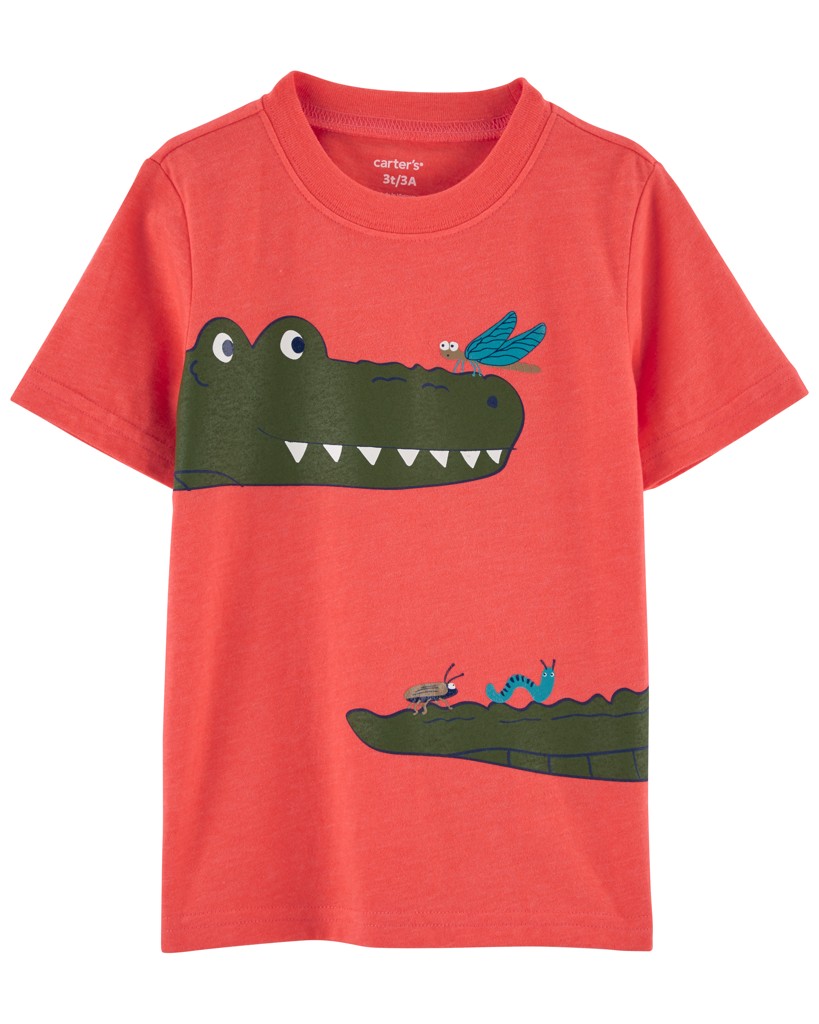 CARTER'S Tričko krátky rukáv Red Alligator chlapec 9m