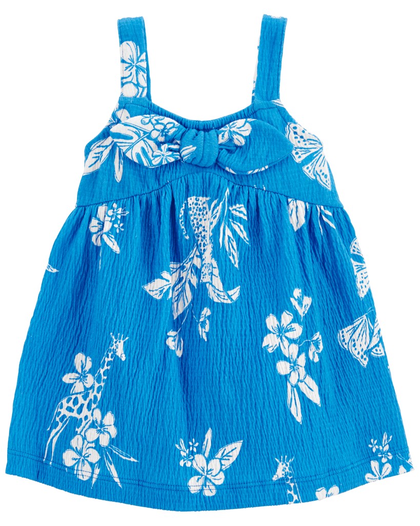 CARTER'S Šaty Blue Floral dievča 6m