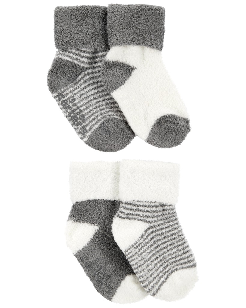 CARTER'S Ponožky Stripes Grey neutrál LBB 4ks 3-12m