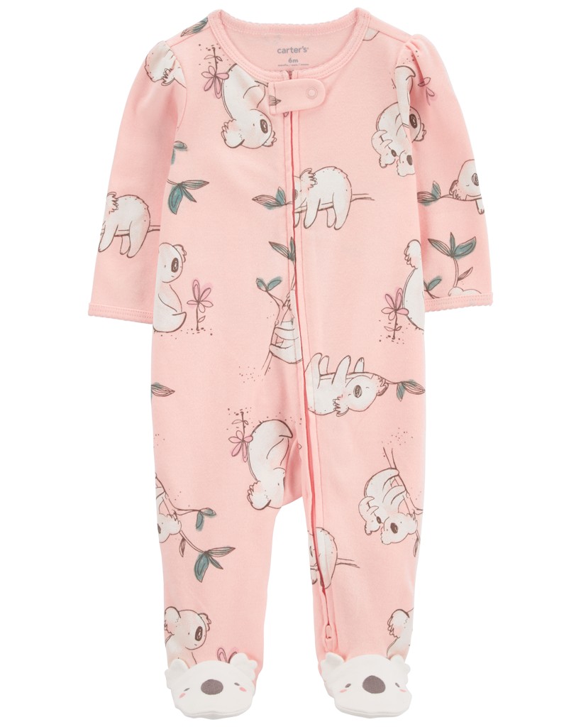 CARTER'S Overal na zips Sleep&Play Pink Koala dievča NB/ veľ. 56