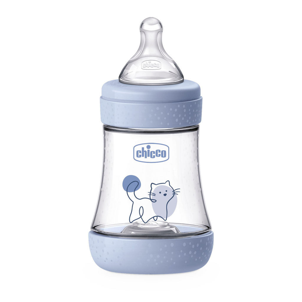 CHICCO Láhev kojenecká antikoliková Perfect5 150 ml chlapec pomalý průtok 0m+