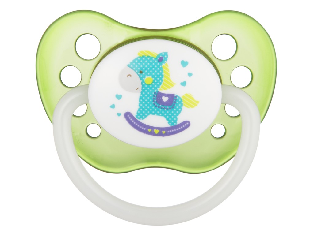 CANPOL BABIES Cumlík kaučukový anatomický 0-6m TOYS - zelená