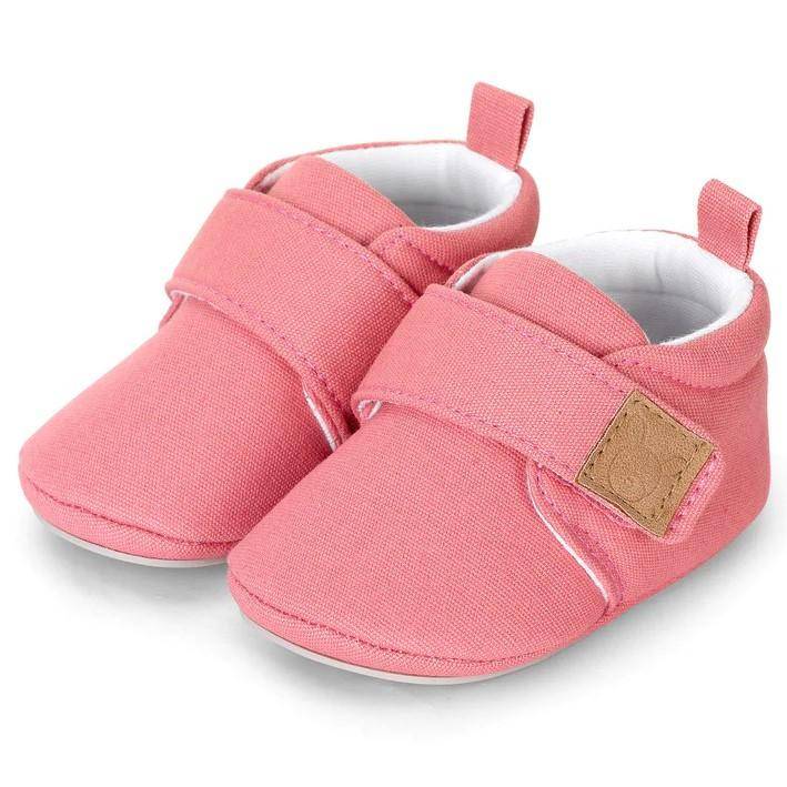 Obrázok STERNTALER Topánočky suchý zips protišmyková podrážka rosa dievča 18 cm- 6-9 m