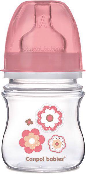 Obrázok CANPOL BABIES Fľaša Newborn baby 120 ml 0% BPA ružová