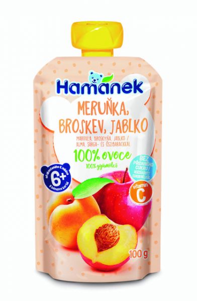 Obrázok HAMÁNEK Broskyňa, marhuľa, jablko 100 g