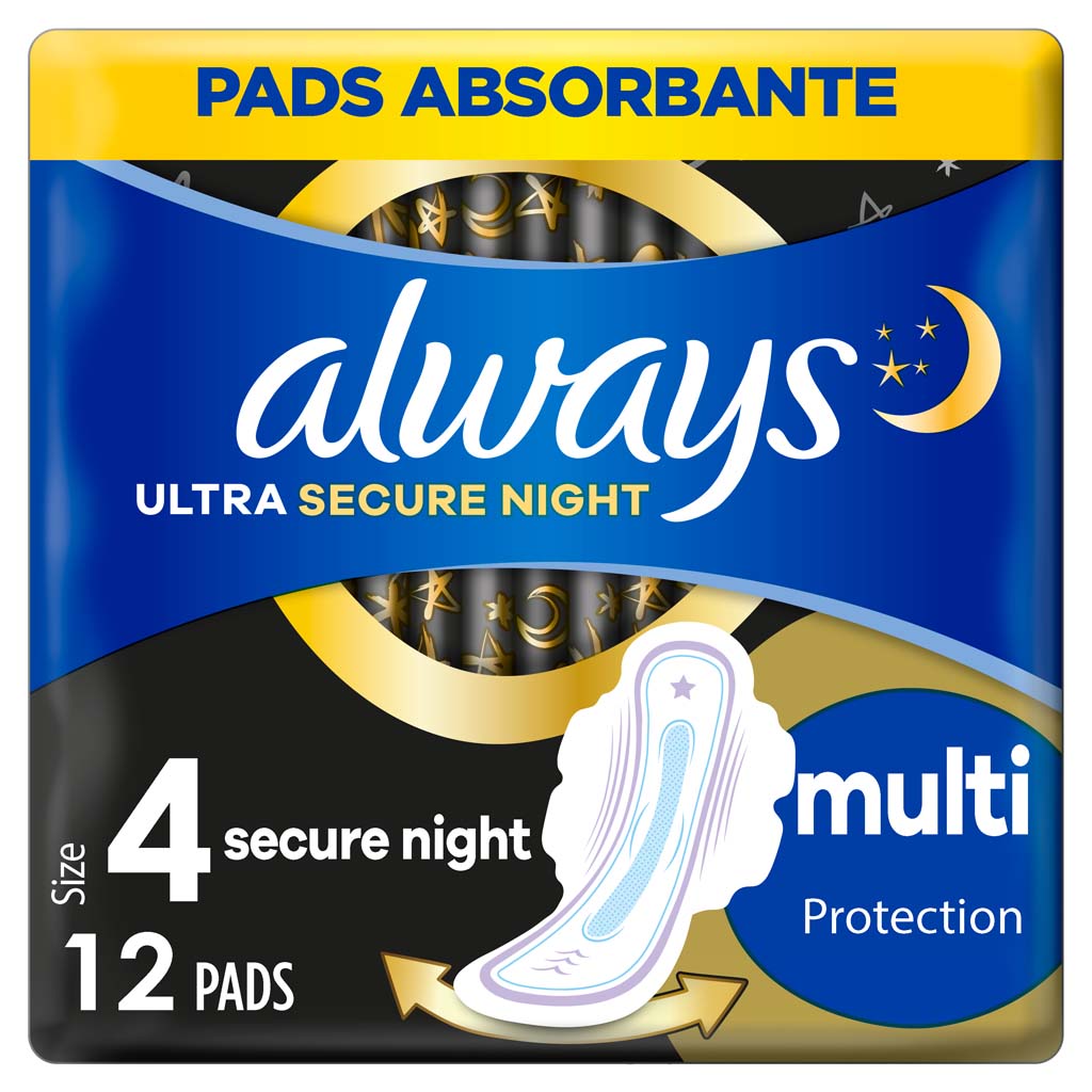 ALWAYS Ultra Secure Night Vložky hygienické 12 ks