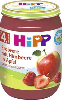 HiPP Príkrm ovocný Jablko, jahody, maliny BIO 190 g, 4m+