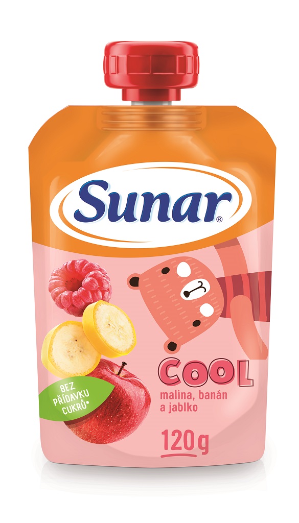 SUNAR Kapsička Cool ovocie malina, banán, jablko 120 g