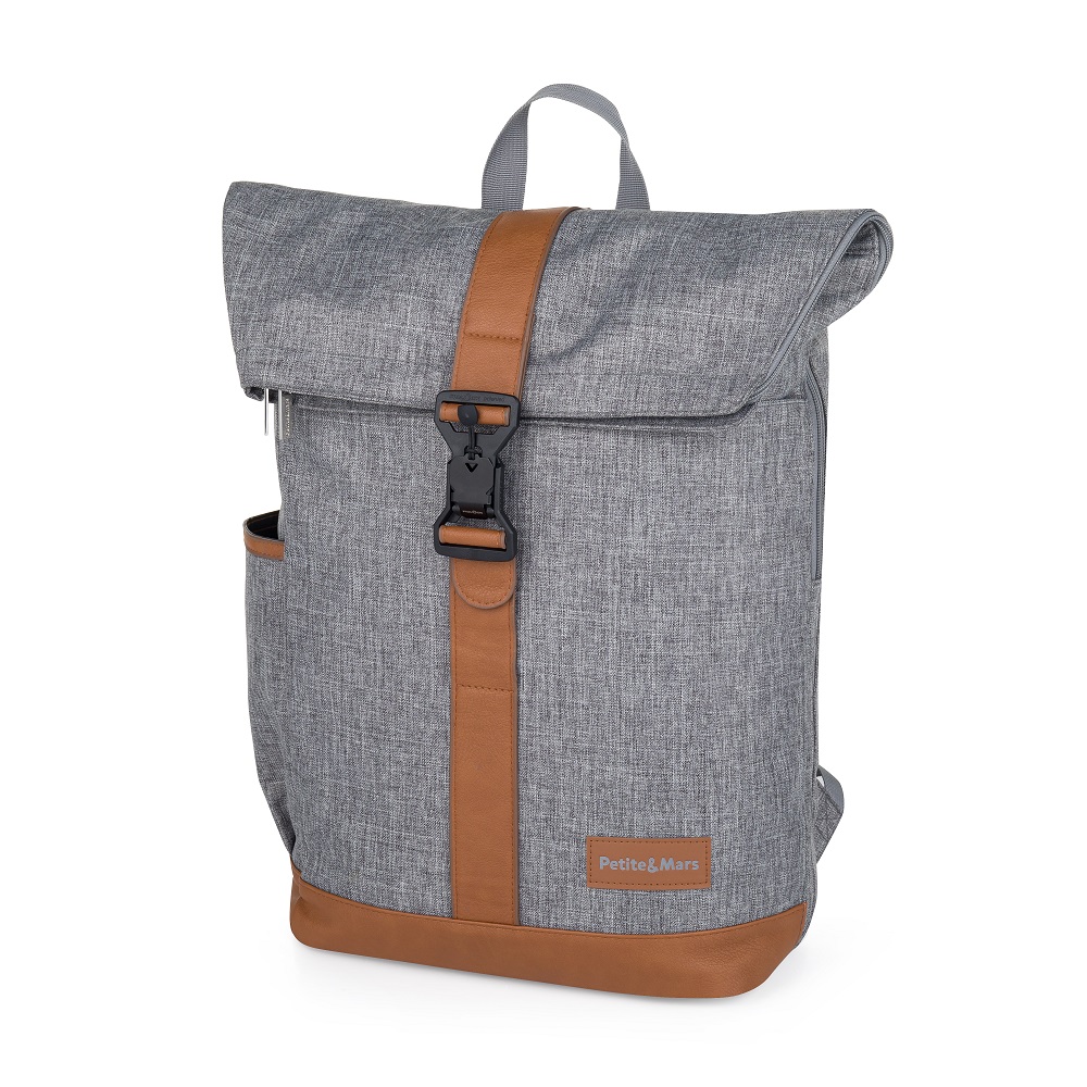 PETITE&MARS Batoh přebalovací na kočárek Jackob Ultimate Grey
