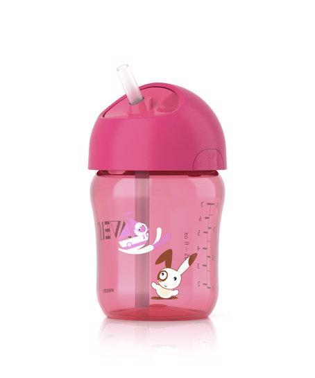 Philips AVENT @Hrneček s brčkem 260 ml růžový