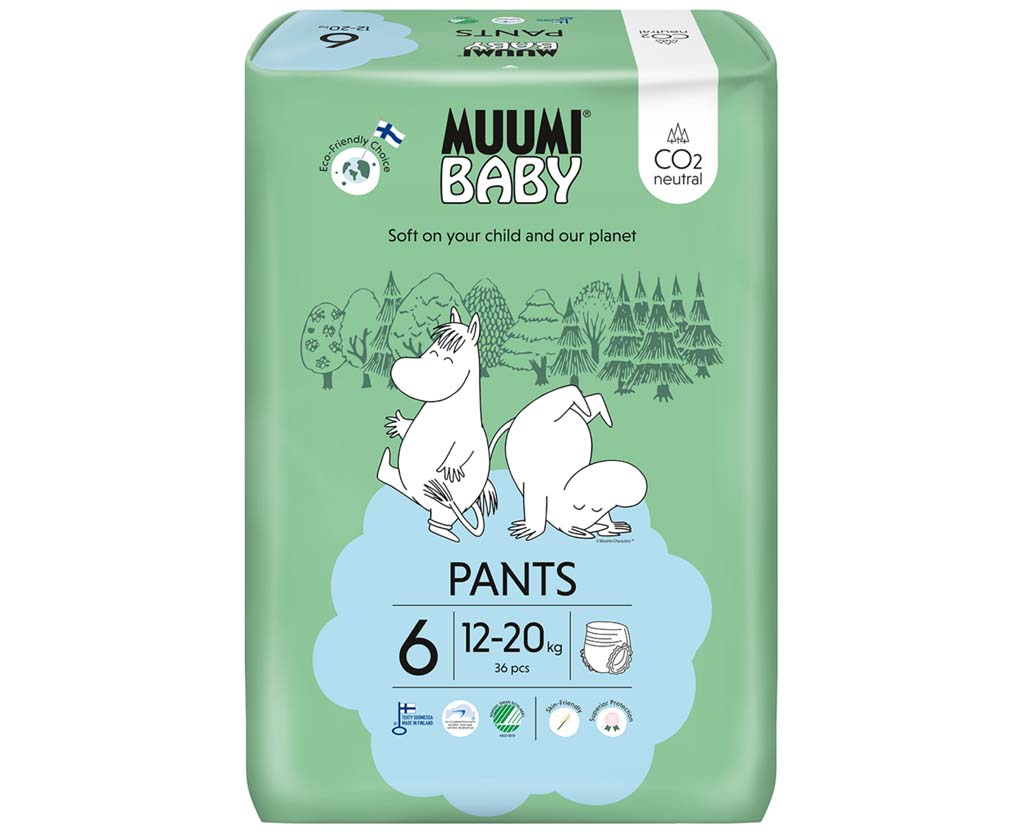 MUUMI Baby Walkers Nohavičky plienkové jednorazové 6 (12-20 kg) 36 ks