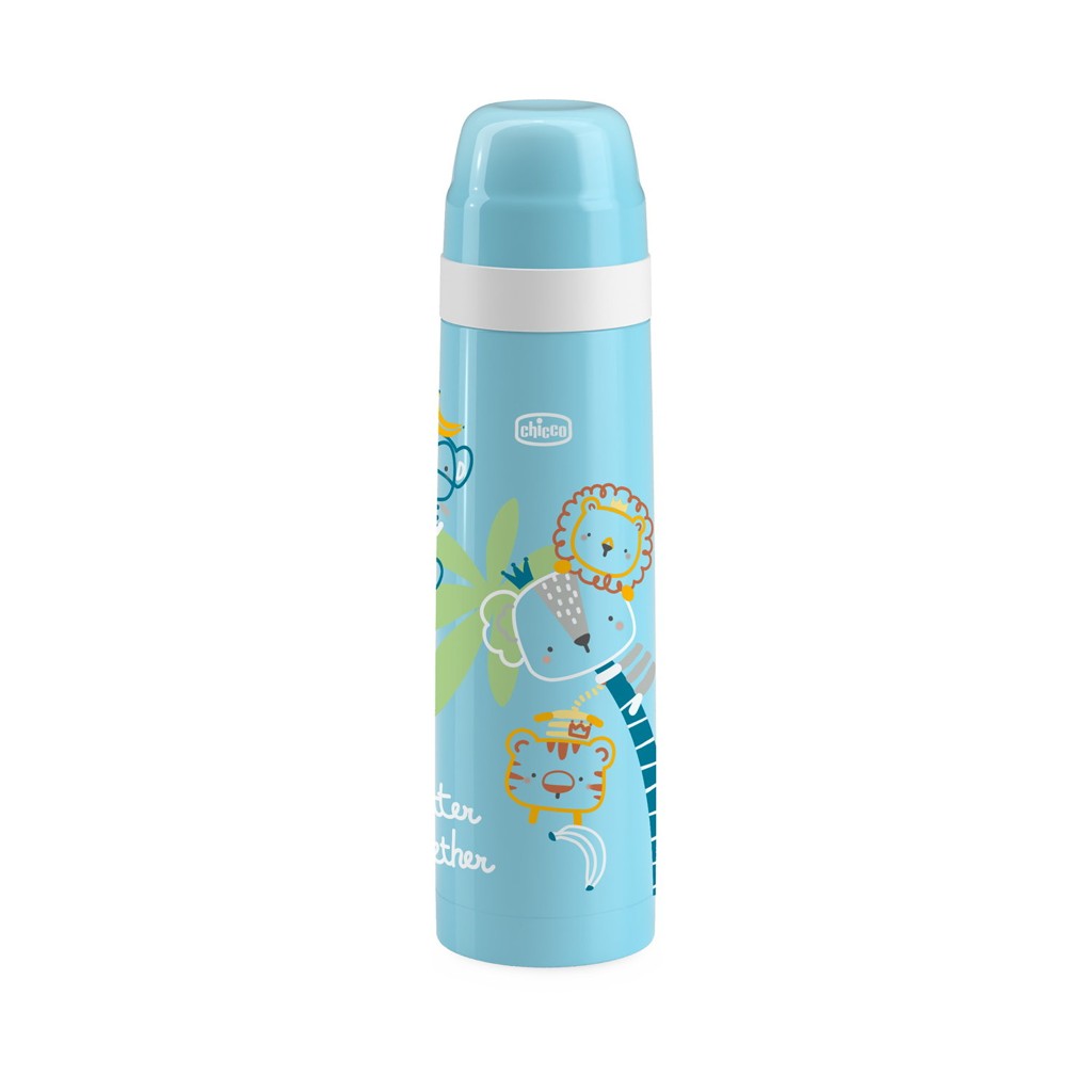 CHICCO Termosz kék mintás 500 ml – fő kép