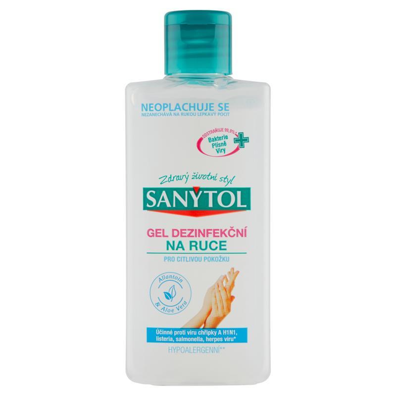 SANYTOL Dezinfekčný gel na ruky Sensitive 75 ml