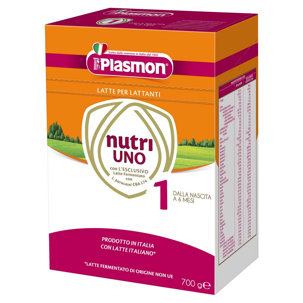 PLASMON Nutri-uno 1 počiatočné mlieko 2x350 g, 0m+