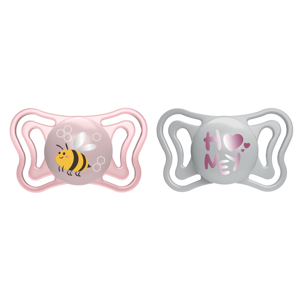 CHICCO Dudlíky Physio Light silikonové růžové 2-6m, 2 ks