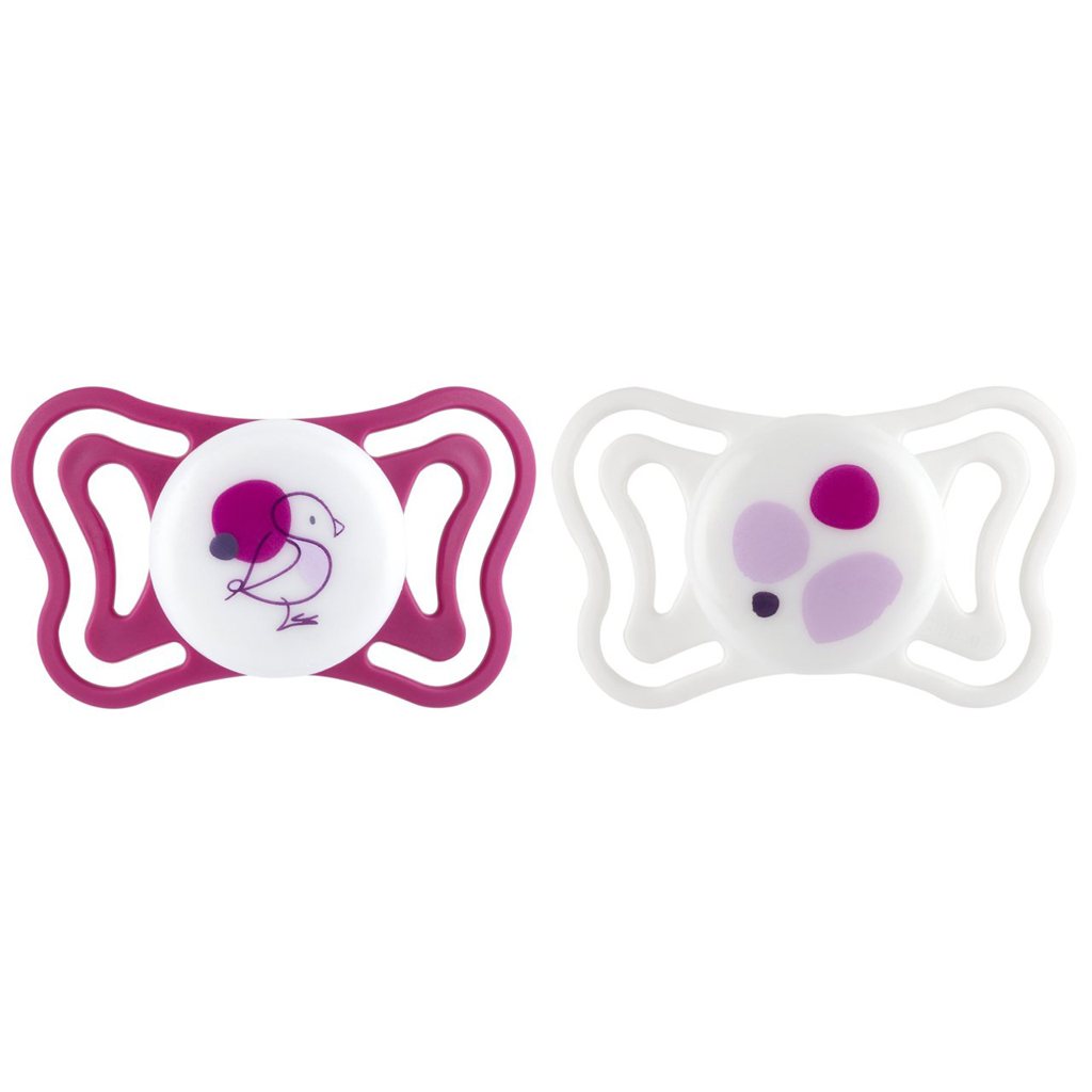 CHICCO Dudlíky Physioforma Light silikonové ortodontické růžové 6-16m, 2 ks