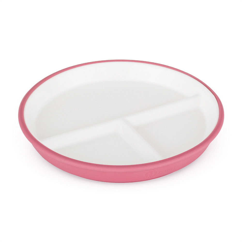 PETITE&MARS Talíř keramický se silikonovým obalem Candy Pink