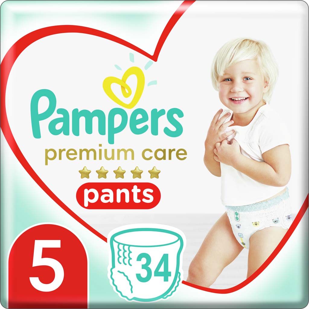 Obrázok PAMPERS Premium Care Pants 5 JUNIOR (12-17 kg) 34 ks Value Pack – plienkové nohavičky