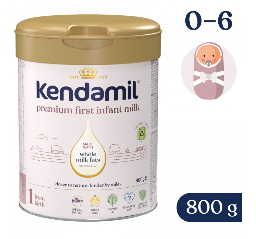 KENDAMIL Mlieko počiatočné Premium 1 DHA+ (800 g) 0m+