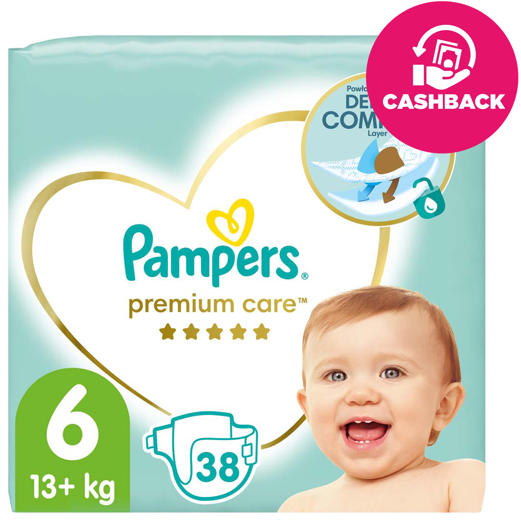 PAMPERS Premium Care Plienky jednorazové 6 (13 kg+) 38 ks