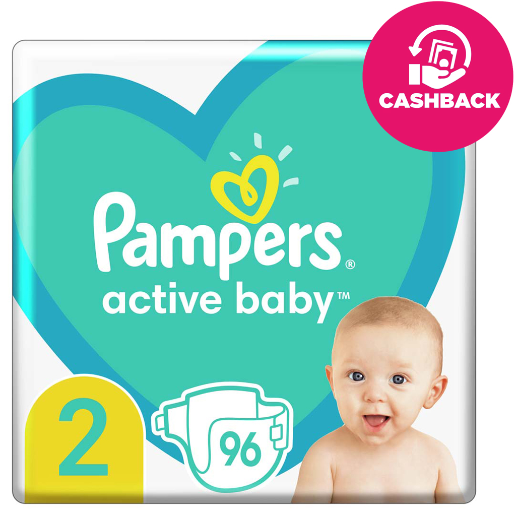 PAMPERS Active Baby Plienky jednorazové 2 (4-8 kg) 96 ks