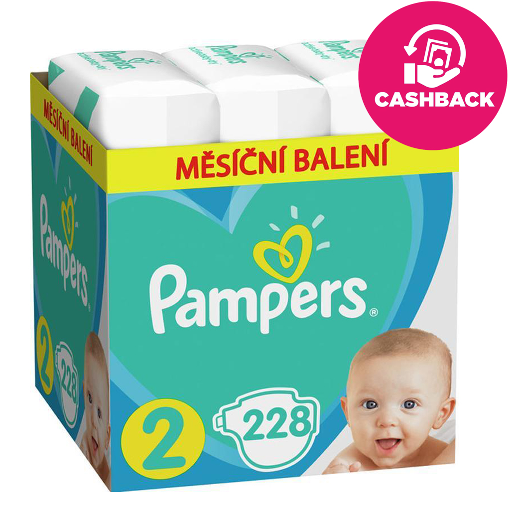 PAMPERS Active Baby jednorazové plienky veľ. 2, 228 ks, 4-8 kg