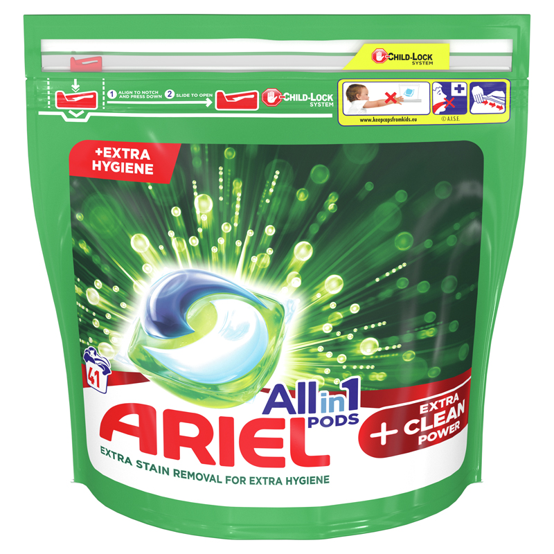 ARIEL All-in-1 PODS Extra Clean Power Kapsuly gélové na pranie, 41 praní