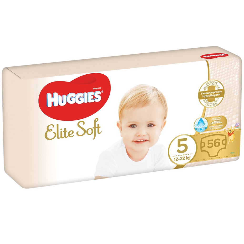 HUGGIES Jednorázové plienky Elite Soft veľ. 5, 56 ks