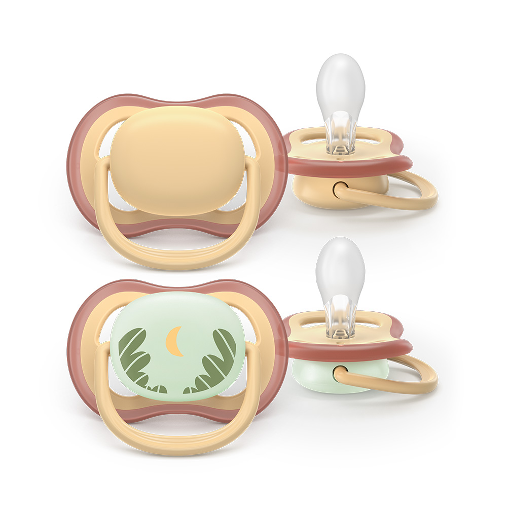 Philips AVENT Šidítko Ultra air denní a noční neutral/obrázek 0-6m, 2ks