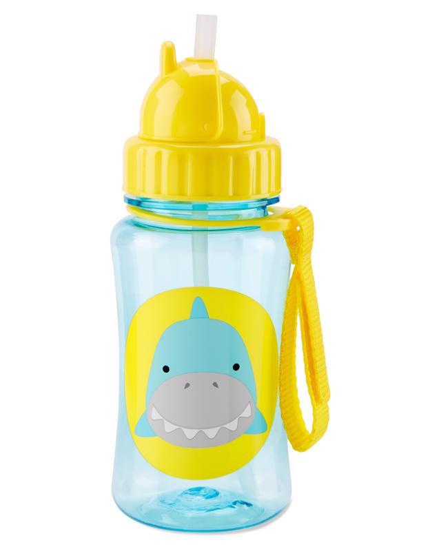 SKIP HOP Zoo Hrnček so slamkou bez PVC a BPA Žralok 12m+