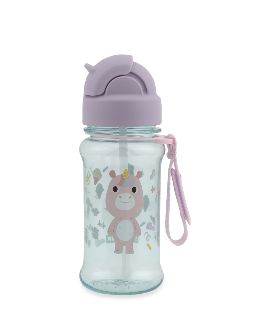 SKIP HOP Lahev s brčkem 355ml Besties Squad Jednorožec 12m+
