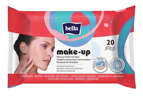 BELLA Make-up odličovacie vlhčené obrúsky, 20 ks