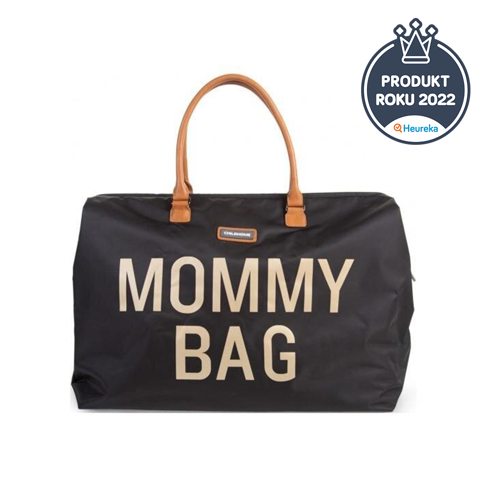 CHILDHOME Prebaľovacia taška Mommy Bag Black Gold