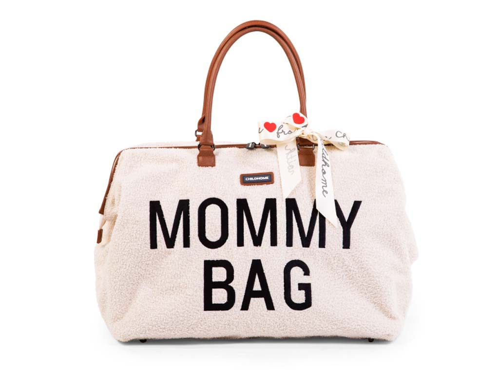 CHILDHOME Prebaľovacia taška Mommy Bag Teddy Off White