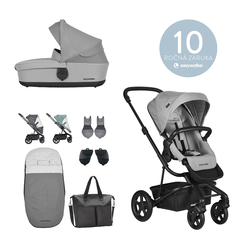 Obrázok EASYWALKER Set kombinovaný kočík Harvey2 Stone Grey s príslušenstvom