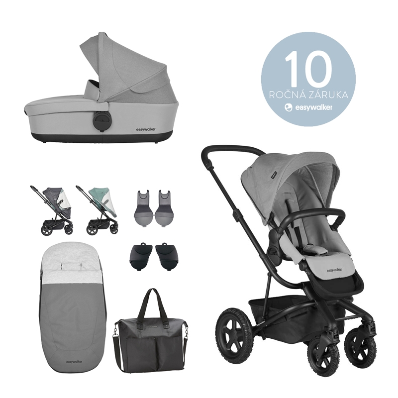 Obrázok EASYWALKER Set kombinovaný kočík Harvey2 All-Terrain Stone Grey s príslušenstvom