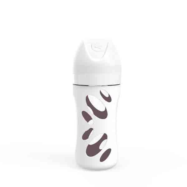 Obrázok TWISTSHAKE Dojčenská fľaša Anti-Colic sklenená 260ml (cuml.M) Biela