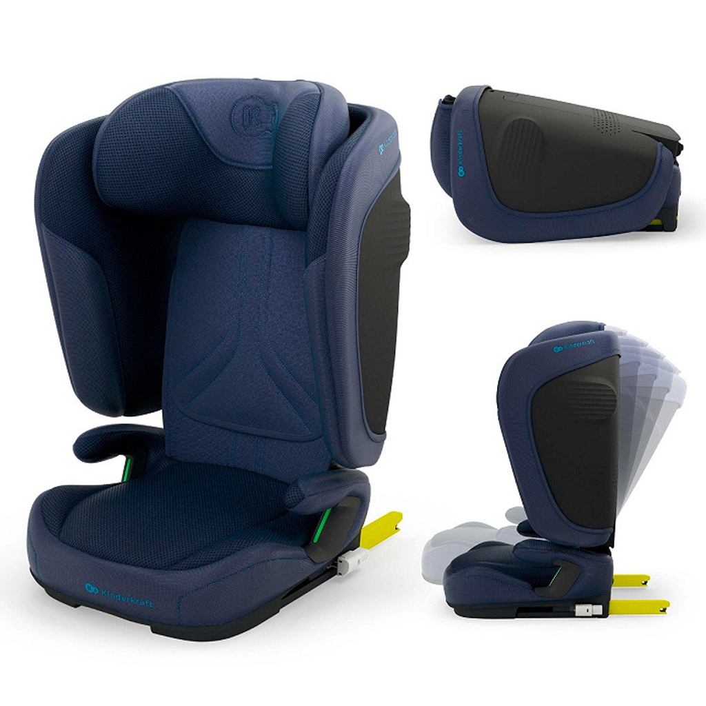 KINDERKRAFT Autosedačka skládací Unity 2 I-Size (100-150 cm) Navy