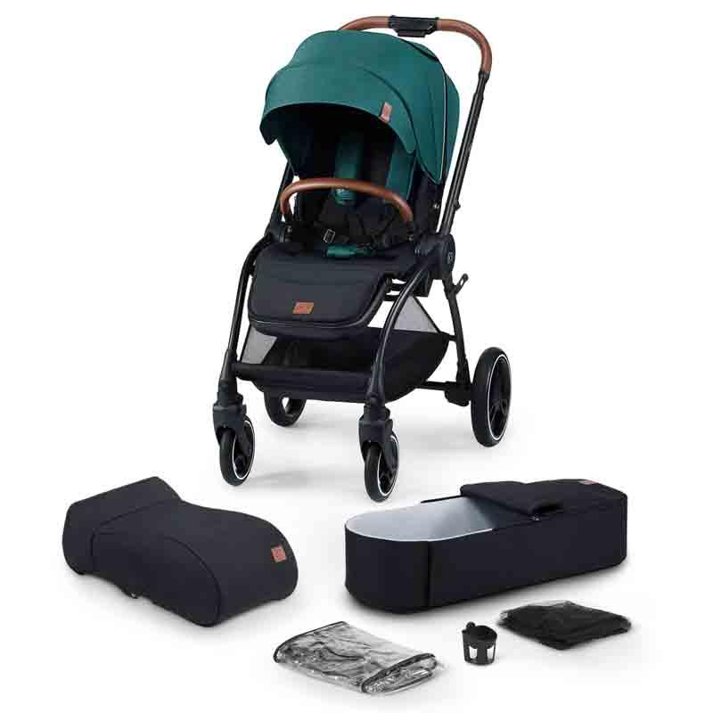 Obrázok KINDERKRAFT Kočík športový Evolution Cocoon 2v1 Midnight Green