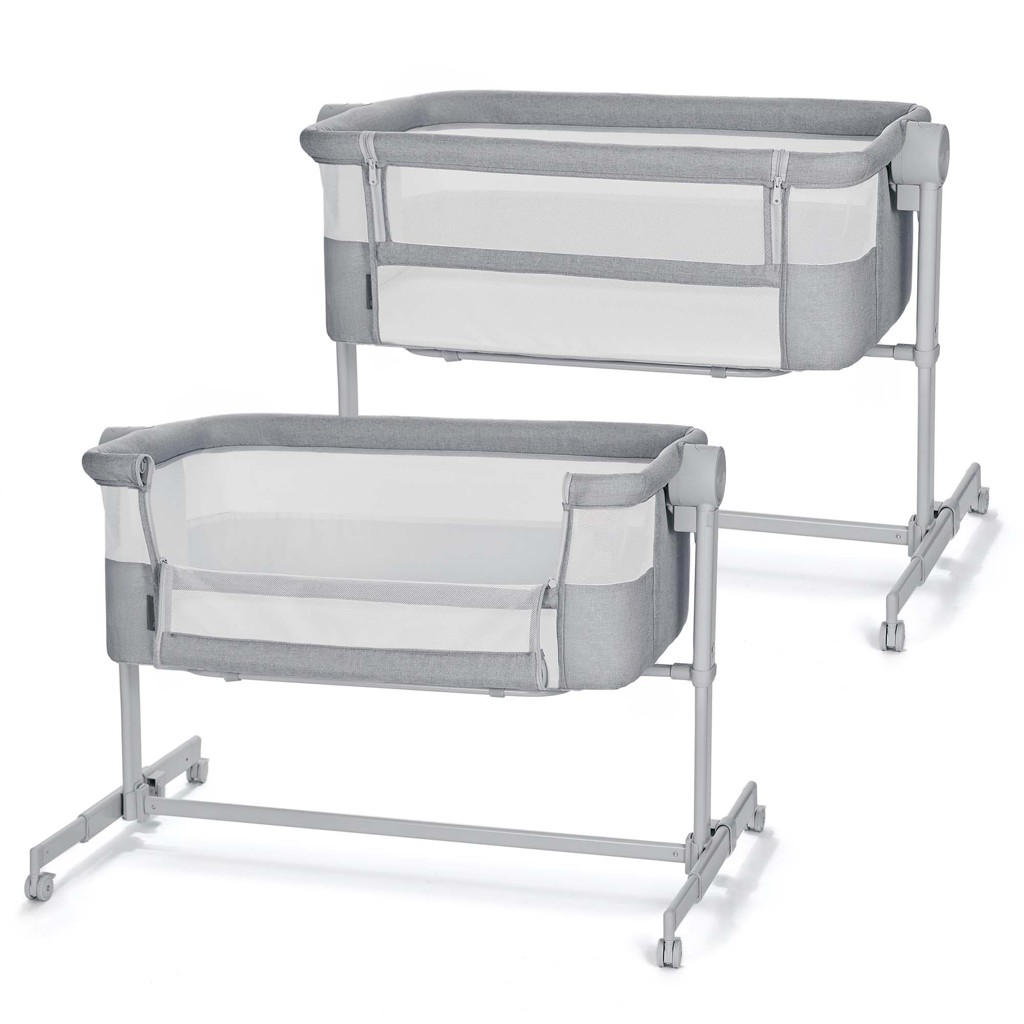KINDERKRAFT Postýlka dětská polohovatelná Nestee Up2 Full Light Grey