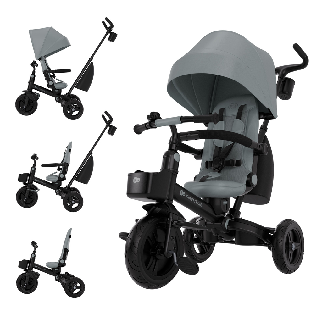 KINDERKRAFT Tříkolka Aveo 2 Plus Grey