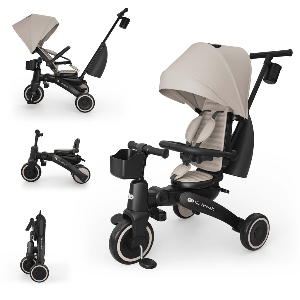 KINDERKRAFT Tříkolka Jazz 3 Beige, 9m+
