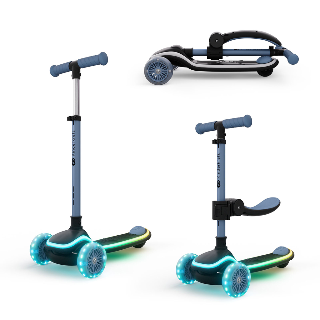 Kinderkraft RAKET UP roller – LED világítású, állítható roller üléssel
