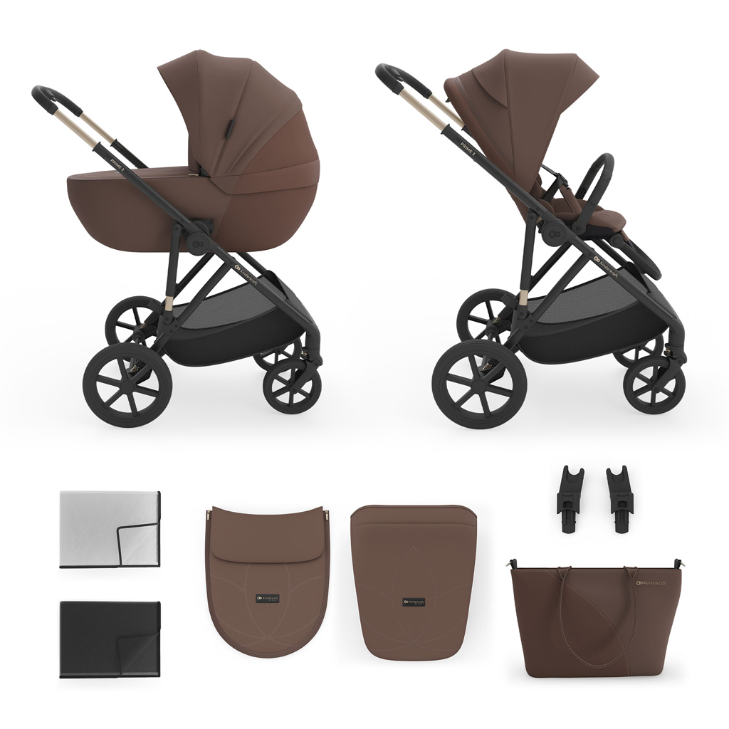KINDERKRAFT Kočárek kombinovaný 2v1 Prime 3 Velvet Mocca