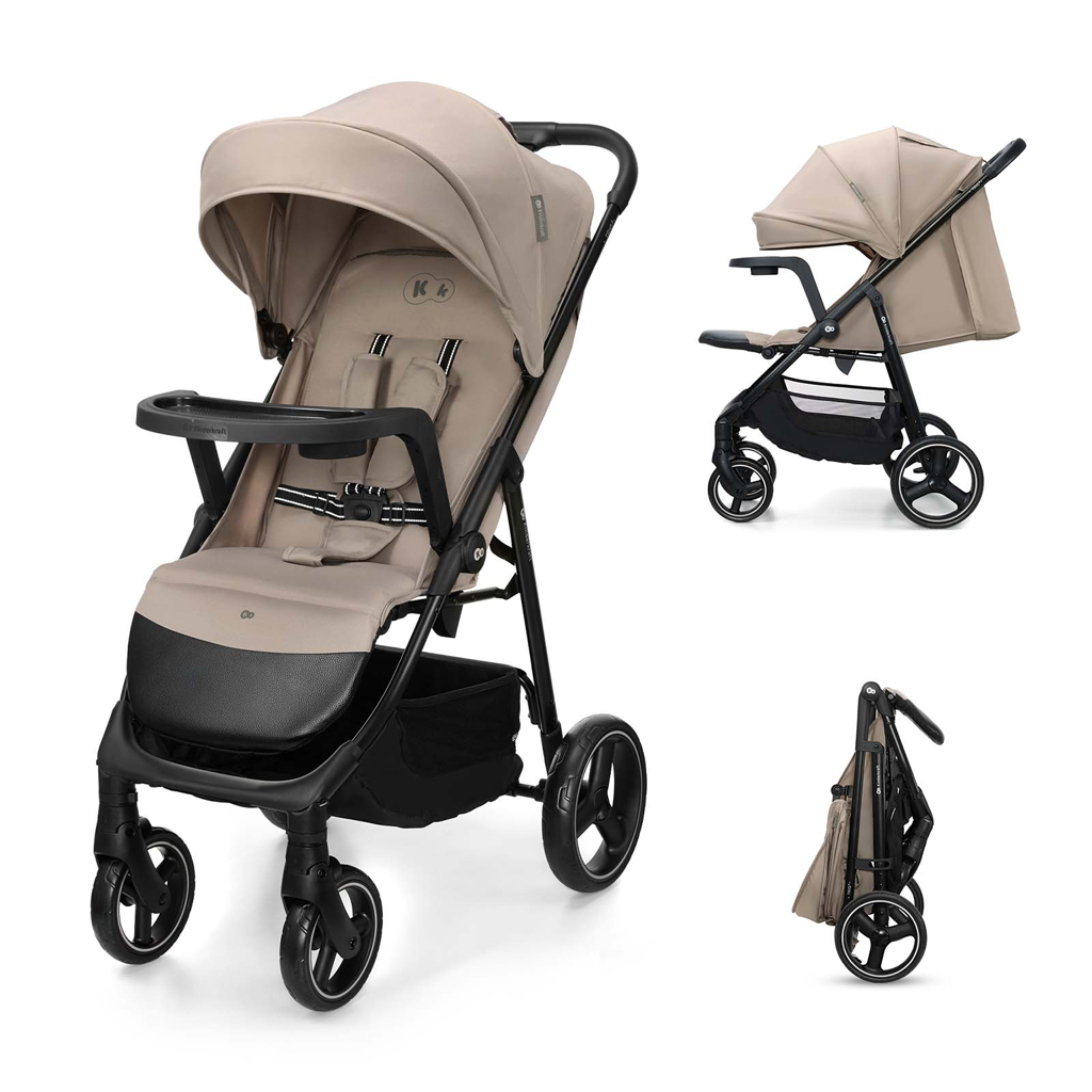 KINDERKRAFT Kočárek sportovní Trig 3 Tray Stone Beige