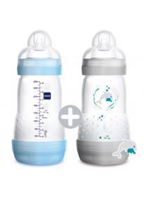 Obrázok MAM ľahev Combi Anti-colic 2 x 260 ml Deep sea - modrá/šedá