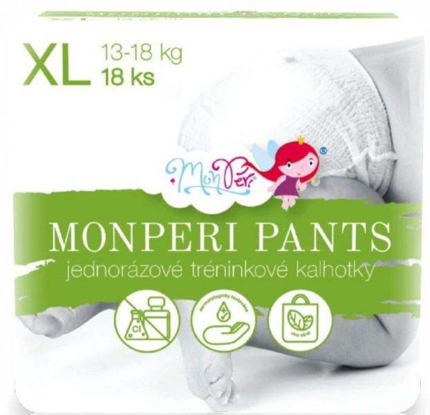 MONPERI PANTS Nohavičky plienkové jednorazové XL (13-18 kg) 18 ks