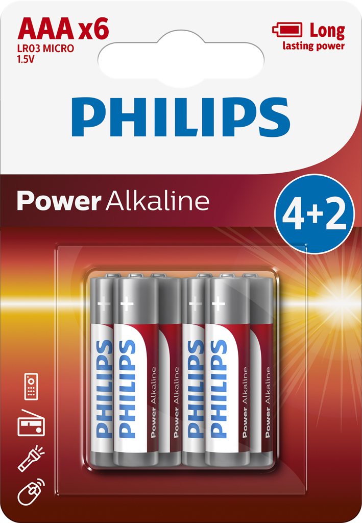 PHILIPS Batérie LR03P6BP/10